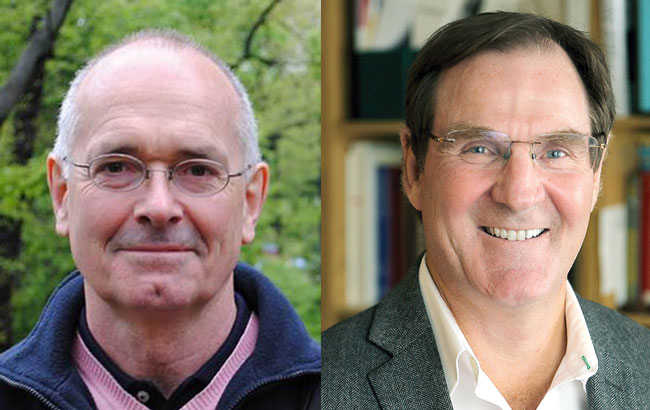 Professors John A. Hall (left) and Alan Evans are the newest recipients of a prestigious Prix du Québec award.